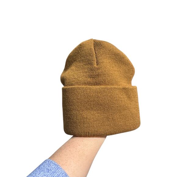Men’s Carhartt Knit Beanie With Visor NWT Wheat/Tan - Picture 6 of 7